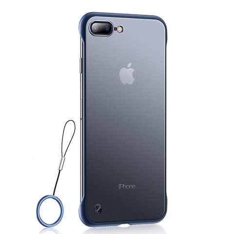 Coque Ultra Fine TPU Souple Housse Etui Transparente HT02 pour Apple iPhone 8 Plus Bleu