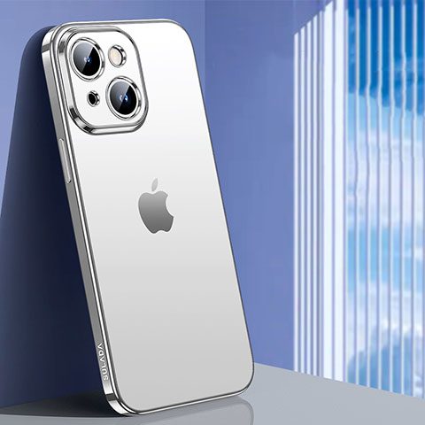 Coque Ultra Fine TPU Souple Housse Etui Transparente LD1 pour Apple iPhone 14 Argent