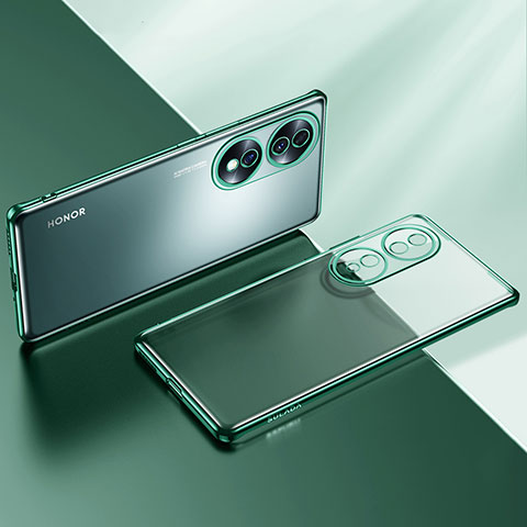 Coque Ultra Fine TPU Souple Housse Etui Transparente LD1 pour Huawei Honor 70 5G Vert