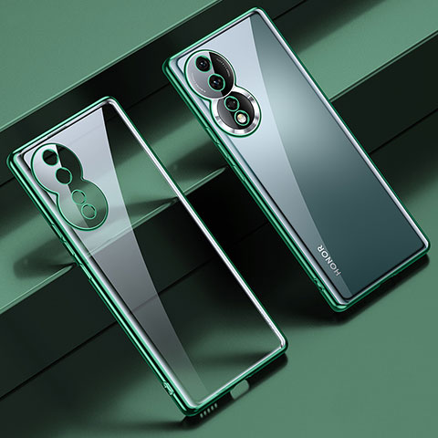 Coque Ultra Fine TPU Souple Housse Etui Transparente LD1 pour Huawei Honor 80 5G Vert