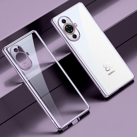 Coque Ultra Fine TPU Souple Housse Etui Transparente LD1 pour Huawei Nova 11 Violet