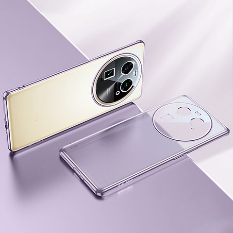 Coque Ultra Fine TPU Souple Housse Etui Transparente LD1 pour Oppo Find X6 5G Violet