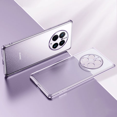 Coque Ultra Fine TPU Souple Housse Etui Transparente LD2 pour Huawei Mate 50 Pro Violet