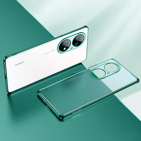 Coque Ultra Fine TPU Souple Housse Etui Transparente LD2 pour Huawei P50e Vert