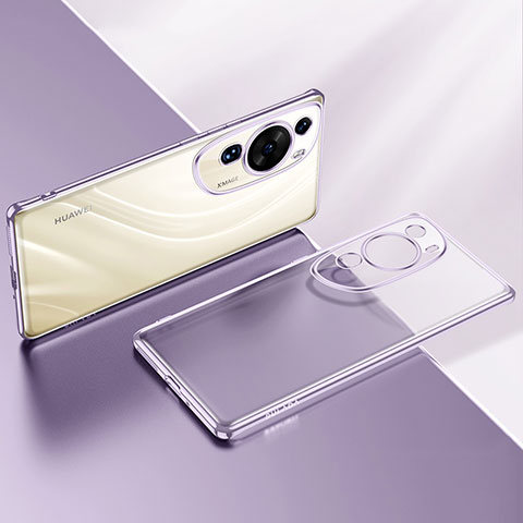 Coque Ultra Fine TPU Souple Housse Etui Transparente LD2 pour Huawei P60 Art Violet