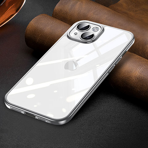 Coque Ultra Fine TPU Souple Housse Etui Transparente LD7 pour Apple iPhone 14 Argent