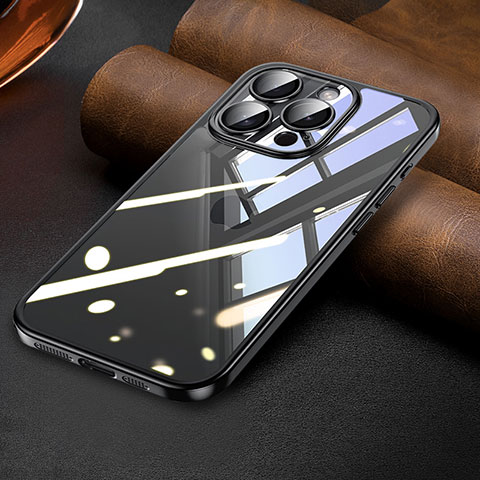 Coque Ultra Fine TPU Souple Housse Etui Transparente LD7 pour Apple iPhone 16 Pro Max Noir