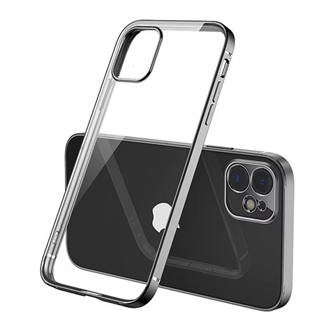 Coque Ultra Fine TPU Souple Housse Etui Transparente N01 pour Apple iPhone 12 Noir