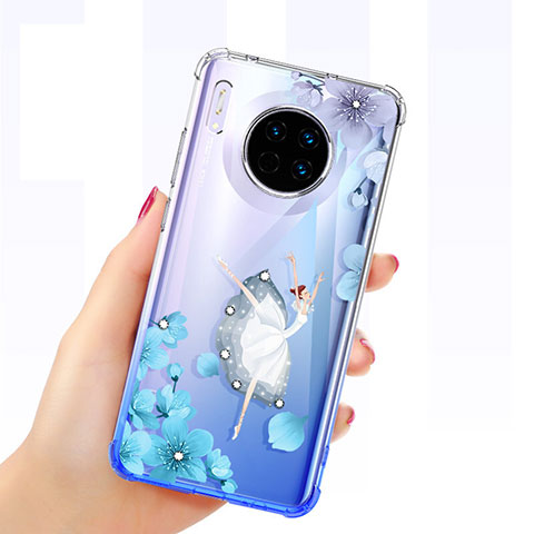 Coque Ultra Fine TPU Souple Housse Etui Transparente Papillon pour Huawei Mate 30E Pro 5G Mixte