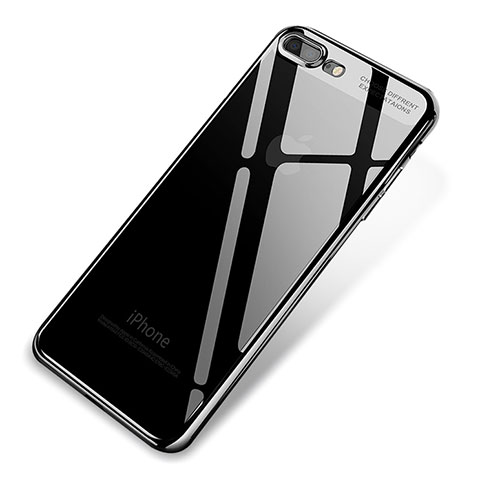 Coque Ultra Fine TPU Souple Housse Etui Transparente Q03 pour Apple iPhone 7 Plus Noir