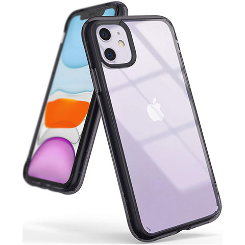 Coque Ultra Fine TPU Souple Housse Etui Transparente S01 pour Apple iPhone 11 Noir