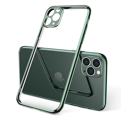 Coque Ultra Fine TPU Souple Housse Etui Transparente S01 pour Apple iPhone 11 Pro Vert