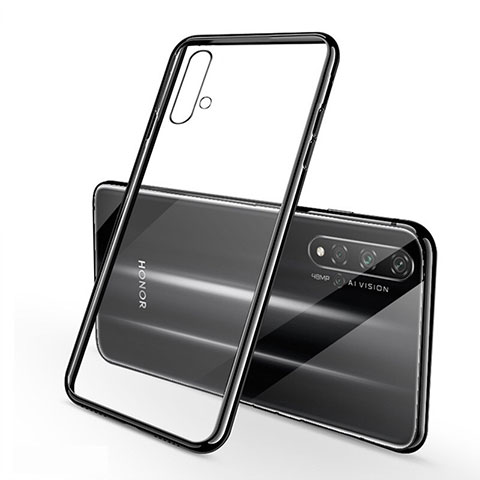 Coque Ultra Fine TPU Souple Housse Etui Transparente S01 pour Huawei Honor 20 Noir