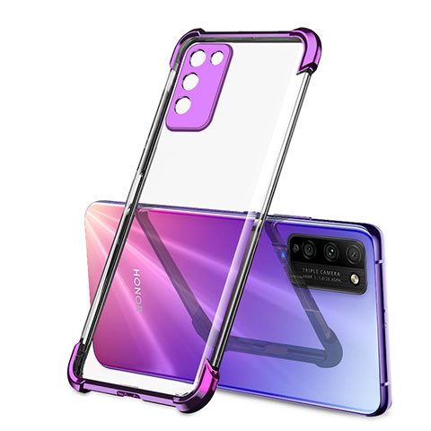 Coque Ultra Fine TPU Souple Housse Etui Transparente S01 pour Huawei Honor 30 Lite 5G Violet