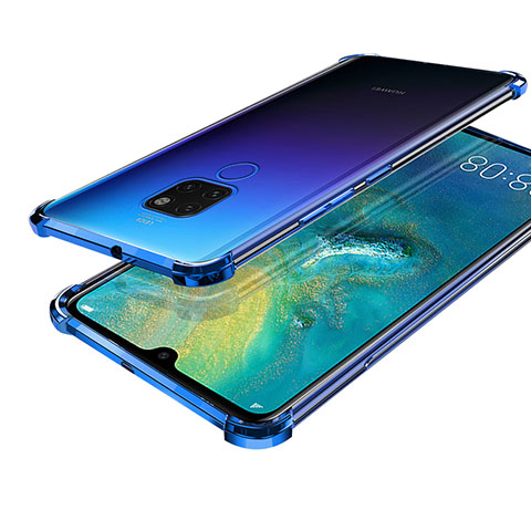 Coque Ultra Fine TPU Souple Housse Etui Transparente S01 pour Huawei Mate 20 Bleu