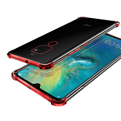 Coque Ultra Fine TPU Souple Housse Etui Transparente S01 pour Huawei Mate 20 Rouge