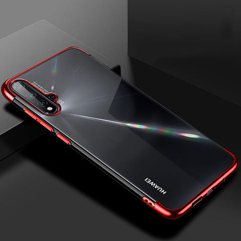 Coque Ultra Fine TPU Souple Housse Etui Transparente S01 pour Huawei Nova 5 Pro Rouge