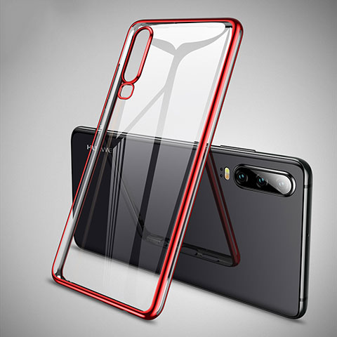 Coque Ultra Fine TPU Souple Housse Etui Transparente S01 pour Huawei P30 Rouge