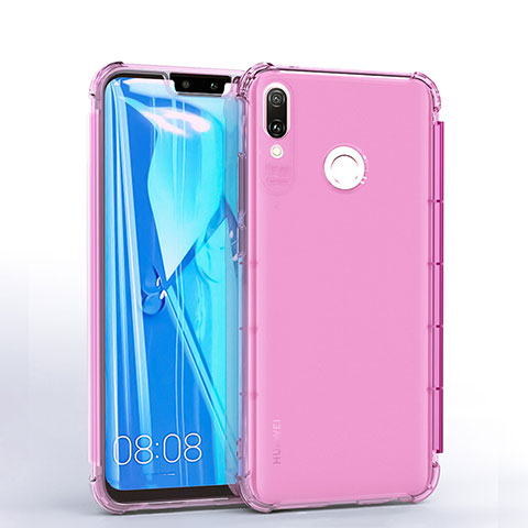 Coque Ultra Fine TPU Souple Housse Etui Transparente S01 pour Huawei Y9 (2019) Rose