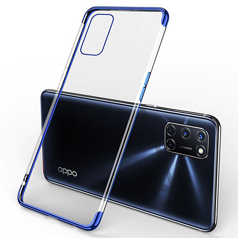 Coque Ultra Fine TPU Souple Housse Etui Transparente S01 pour Oppo A52 Bleu