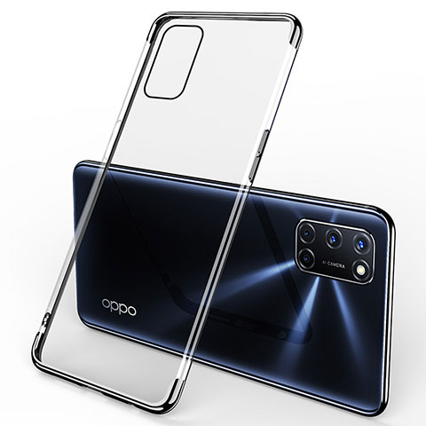 Coque Ultra Fine TPU Souple Housse Etui Transparente S01 pour Oppo A52 Noir