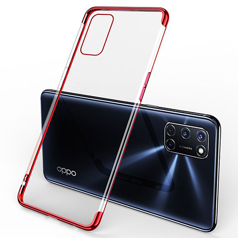 Coque Ultra Fine TPU Souple Housse Etui Transparente S01 pour Oppo A52 Rouge