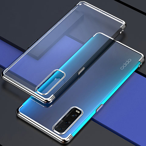 Coque Ultra Fine TPU Souple Housse Etui Transparente S01 pour Oppo Find X2 Argent