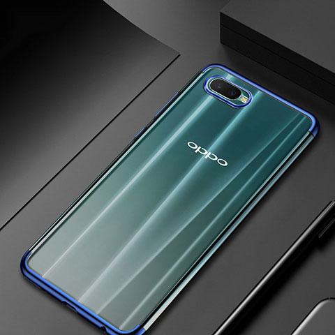 Coque Ultra Fine TPU Souple Housse Etui Transparente S01 pour Oppo R17 Neo Bleu