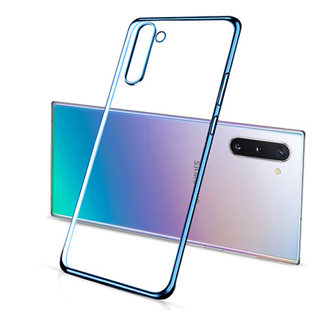 Coque Ultra Fine TPU Souple Housse Etui Transparente S01 pour Samsung Galaxy Note 10 Bleu