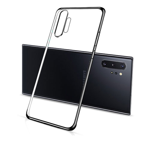 Coque Ultra Fine TPU Souple Housse Etui Transparente S01 pour Samsung Galaxy Note 10 Plus Noir