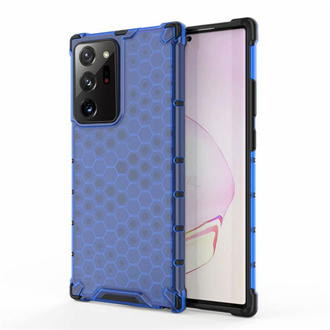 Coque Ultra Fine TPU Souple Housse Etui Transparente S01 pour Samsung Galaxy Note 20 Ultra 5G Bleu