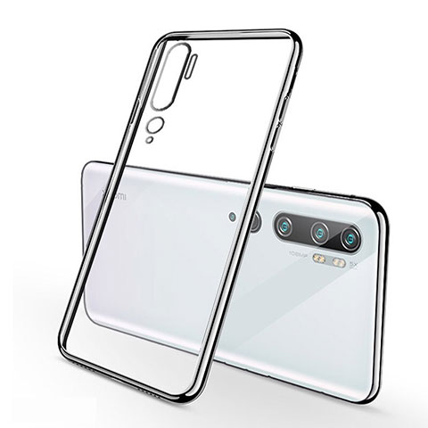 Coque Ultra Fine TPU Souple Housse Etui Transparente S01 pour Xiaomi Mi Note 10 Argent