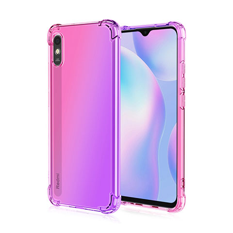 Coque Ultra Fine TPU Souple Housse Etui Transparente S01 pour Xiaomi Redmi 9i Violet Clair