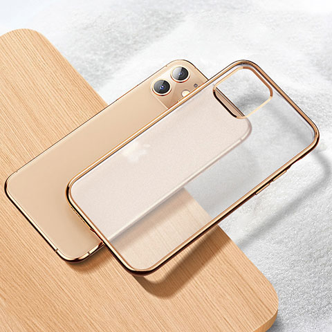 Coque Ultra Fine TPU Souple Housse Etui Transparente S02 pour Apple iPhone 11 Or