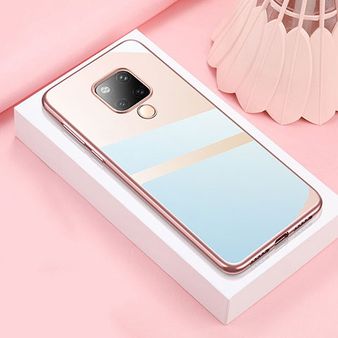 Coque Ultra Fine TPU Souple Housse Etui Transparente S02 pour Huawei Mate 20 X 5G Or Rose