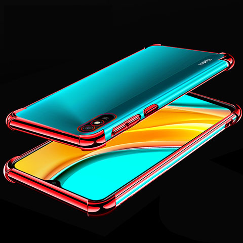 Coque Ultra Fine TPU Souple Housse Etui Transparente S02 pour Xiaomi Redmi 9i Rouge