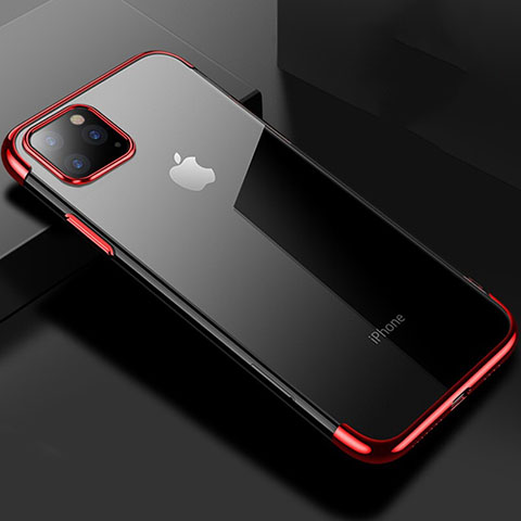 Coque Ultra Fine TPU Souple Housse Etui Transparente S03 pour Apple iPhone 11 Pro Max Rouge