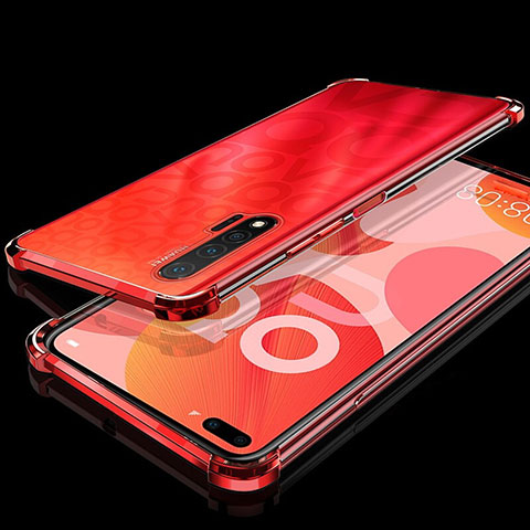 Coque Ultra Fine TPU Souple Housse Etui Transparente S03 pour Huawei Nova 6 Rouge