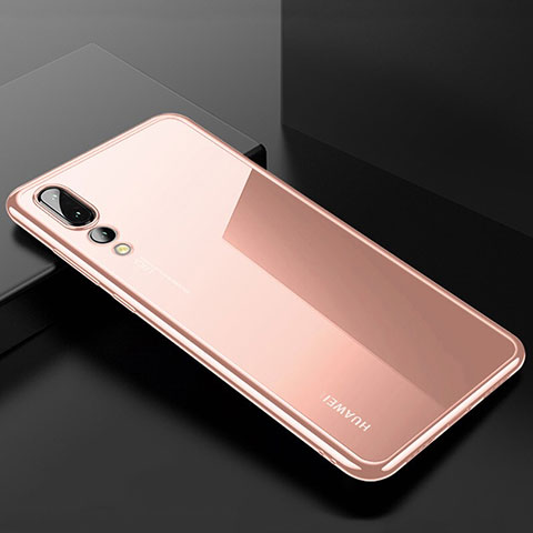 Coque Ultra Fine TPU Souple Housse Etui Transparente S03 pour Huawei P20 Pro Or Rose