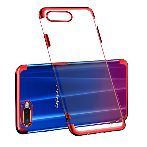 Coque Ultra Fine TPU Souple Housse Etui Transparente S03 pour Oppo K1 Rouge