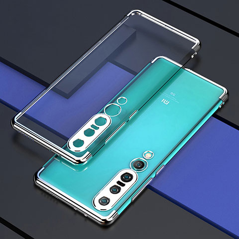 Coque Ultra Fine TPU Souple Housse Etui Transparente S03 pour Xiaomi Mi 10 Pro Argent