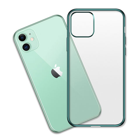 Coque Ultra Fine TPU Souple Housse Etui Transparente S04 pour Apple iPhone 11 Vert