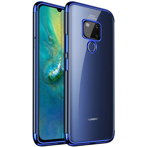 Coque Ultra Fine TPU Souple Housse Etui Transparente S04 pour Huawei Mate 20 Bleu