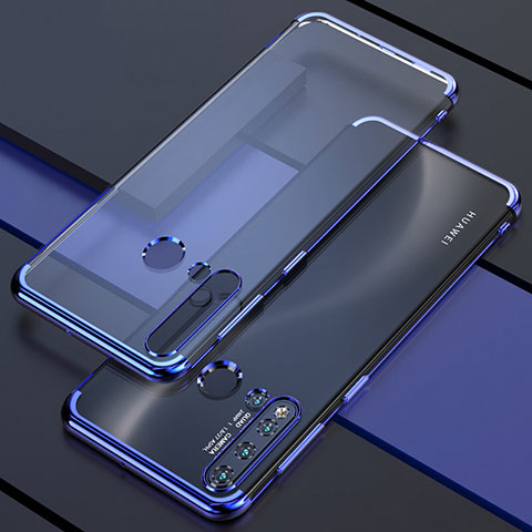 Coque Ultra Fine TPU Souple Housse Etui Transparente S04 pour Huawei P20 Lite (2019) Bleu