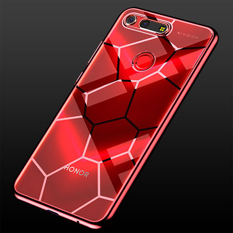 Coque Ultra Fine TPU Souple Housse Etui Transparente S05 pour Huawei Honor V20 Rouge