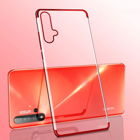 Coque Ultra Fine TPU Souple Housse Etui Transparente S05 pour Huawei Nova 5 Pro Rouge