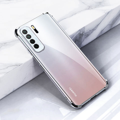 Coque Ultra Fine TPU Souple Housse Etui Transparente S05 pour Huawei Nova 7 SE 5G Argent