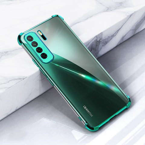 Coque Ultra Fine TPU Souple Housse Etui Transparente S05 pour Huawei Nova 7 SE 5G Vert