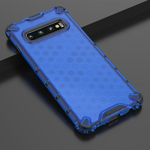 Coque Ultra Fine TPU Souple Housse Etui Transparente S05 pour Samsung Galaxy S10 5G Bleu