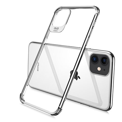 Coque Ultra Fine TPU Souple Housse Etui Transparente S06 pour Apple iPhone 11 Pro Argent